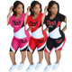 Fashion printed letters sports and leisure two-piece suit YT065