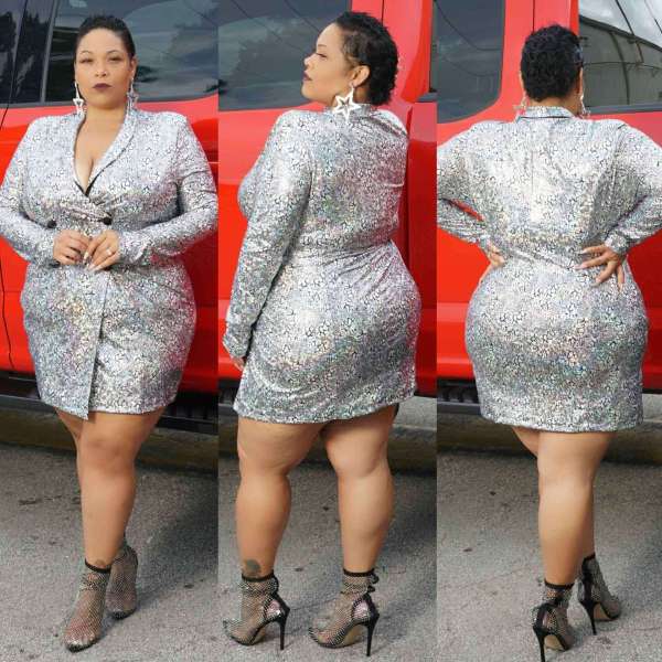 Fashion Solid Color Plus Size Long Sleeves Mini Dress K8945