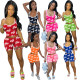 Sports Printed Suspenders Vest With Shorts Two Pieces Sets  R6655