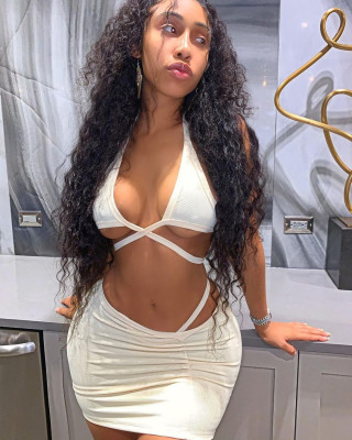 Summer hot style women's sexy sling short skirt suit, two-piece nightclub FFD1093