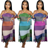 New Womens clothing jacket pit strip tube top skirt outer jacket mid-length QZ4329