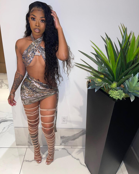 Sexy lace-up top, mini skirt suit, fashion print summer 2 piece set  FF1088