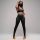 Sexy Suspenders Backless Cropped Tops With Split Trousers Two Pieces Sets  S0A3619A