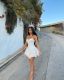 Denim tie dress W8386