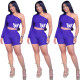 Sloping shoulder sexy casual cross-border butterfly two-piece suit YIY1294