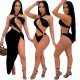 Sexy swimsuit solid color dress suit nightclub two-piece suit CN0103