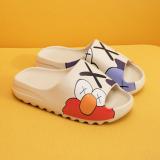 Graffiti Fish Mouth Slippers Womens Thick Bottom Sponge & Baby Sesame Street Couple Pattern Slippers