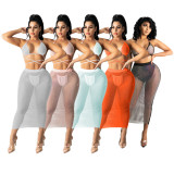 Sexy mesh bikini skirt suit TRS1125
