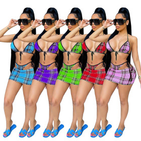 Sexy Womens Bikini Three-piece Swimsuit H1641