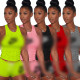 Yoga fitness body sculpting sports embroidery two-piece suit LY023