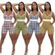 Positioning Printed Slim Jumpsuit Vest Yoga Sports Jumpsuit F8346