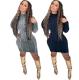 Fashion Striped Round Neck Long Sleeves Mini Skinny Dress JCH7035