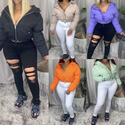 Fashion Winter New Style Cotton Hooded Short Jacket QZ4560
