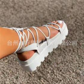 Womens shoes Roman style sponge cake sole foot ring straps increase platform sandals HWJ404