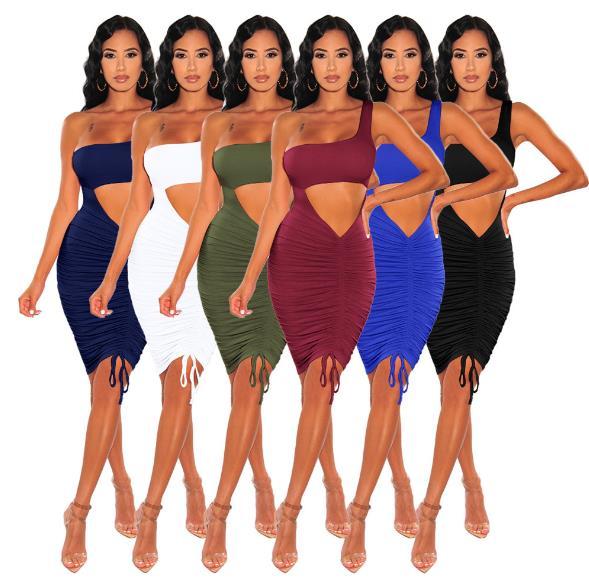 Casual drawstring nightclub sexy dress Womens clothing FM2026