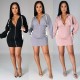 Zipper waist tie hoodie dress nightclub clothes KA7138