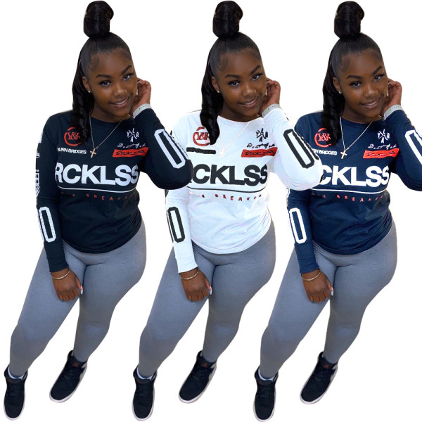 Personalized leisure printing two-piece suit HM5416