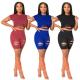 Pure color burnt sexy sports two-piece suit LM1085