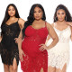 Plus size Womens clothing lace stitching sexy slits sling women two-piece suit J775