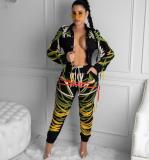 Fashion High Waist Strappy Long Pants BN7132