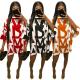 Positioning printed dress HT6028