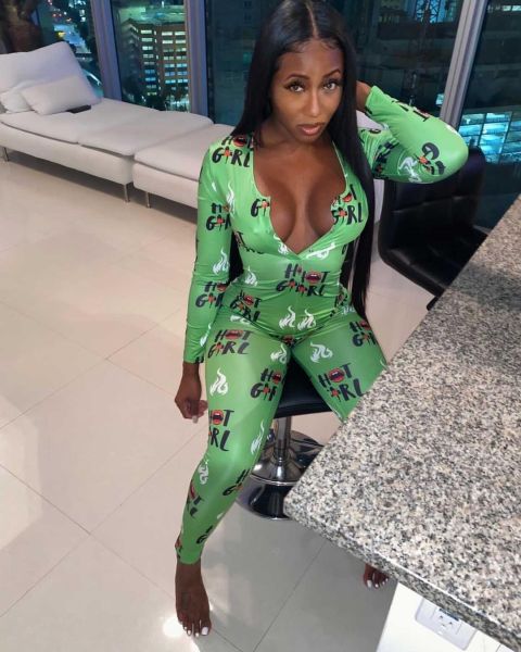 Sexy Printed V-Neck Long Sleeves Skinny Jumpsuit R6386
