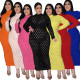 5XL fat lady fat plus size Womens mesh stretch skirt dress SJ5278