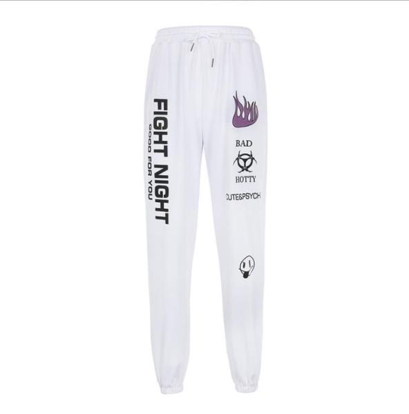 Casual Printed Drawstring Straight Long Pants AP6245