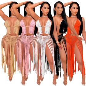 Womens fashion sexy hand-knitted crochet woven ladies beachwear swimsuit suit ZSC085