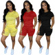 Fashion casual sexy T-shirt cotton two-piece suit MN9289