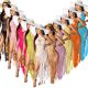 European and American woven two-wear method fringed beach skirt AJ4065