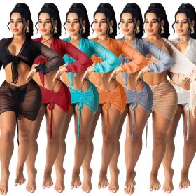 Beach sunscreen shirts, Womens air-conditioning shirts, mesh suits CM2105