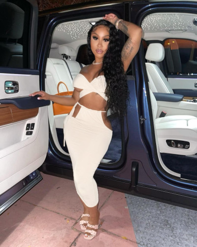 Women's sexy straps and more ways to wear nightclub dresses FF1075