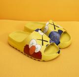 Graffiti Fish Mouth Slippers Womens Thick Bottom Sponge & Baby Sesame Street Couple Pattern Slippers