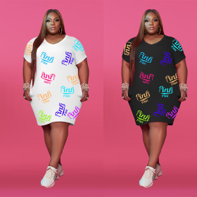 Fashion Womens 5X plus size casual dress MY058