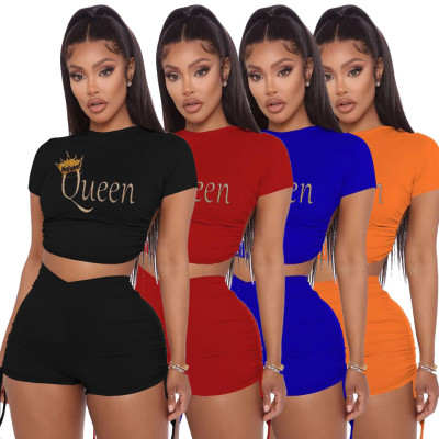 Womens temperament halter straps offset printing hot stamping letters sexy suit LSN7100