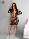 Chain Palace Print Dress CY1304