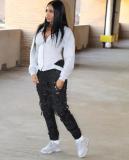 Fashion High Waist Strappy Long Pants BN7132