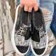 Large size Womens shoes snakeskin stitching polyurethane flat canvas shoes women HWJ294