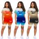 Womens cute gradient burnt letter sports two-piece suit MTY6512