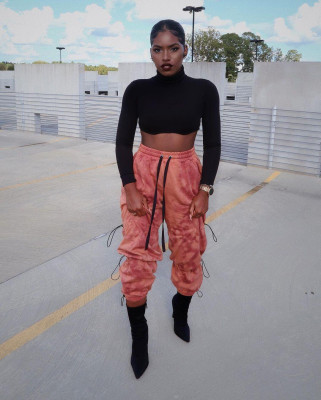Fashion Tie Dye Drawstring Long Pants DN8558
