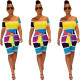 Temperament one-shoulder short-sleeved pit strip fabric jumpsuit YIY1311