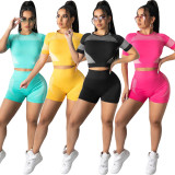 Fashion printed slim yoga suit R6415