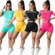 Fashion printed slim yoga suit R6415