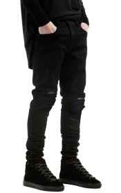 Fashion Men Hole High Waist Long Pants Skinny Jeans  TX577