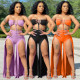 Sexy tube top split two-piece suit S6292