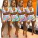 Womens Fashion Sexy Color Wrapped Chest Two-piece Dress YZL833