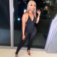 Sexy pit strip fashion slim solid color Womens jumpsuit FA7181