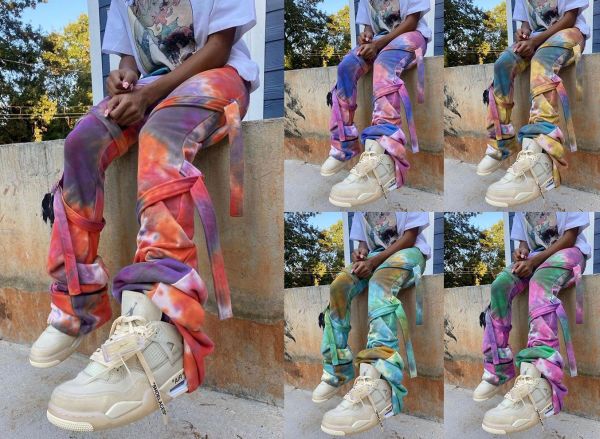 Fashion Tie Dye Printed Straight Long Pants MEY188