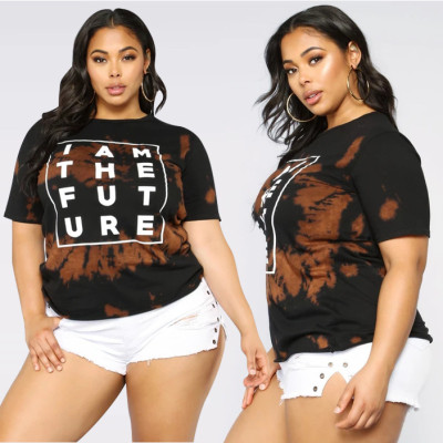Womens fashion positioning printed letter T-shirt SQ950